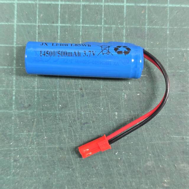 14500 3.7V 500MAH JST 紅頭電池