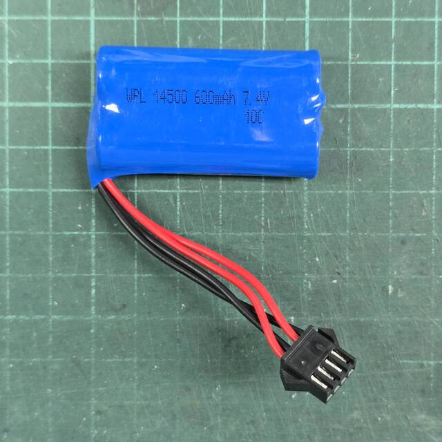 14500 7.4V 600MAH SM4P 黑頭電池 (東之星原廠)