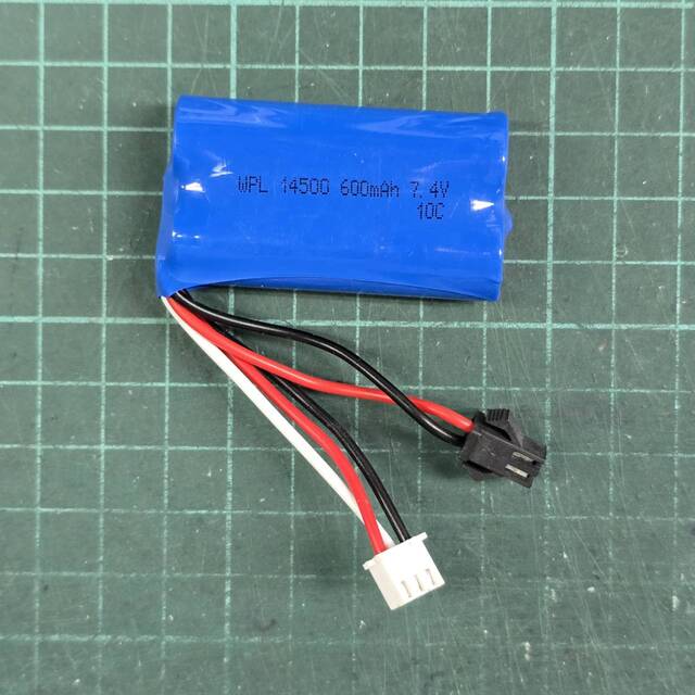 14500 7.4V 600MAH SM2P 黑頭 XH2.54-3P 白頭3孔電池 (東之星原廠)