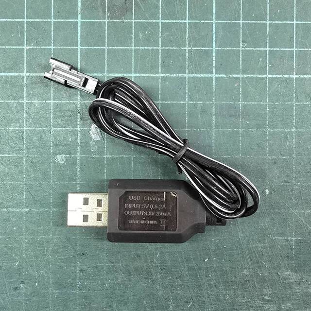 4.8V SM2P 黑頭充電線